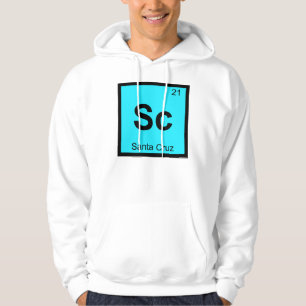Sc - Santa Cruz Stadt Kalifornien Chemie Symbol Hoodie