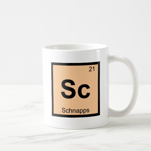 Sc - Schnapps Chemistry Periodic Table Symbol Kaffeetasse (Rechts)