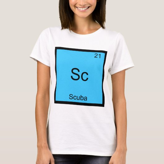 Sc - Scuba Funny Chemistry Element Symbol T-Shirt (Vorderseite)