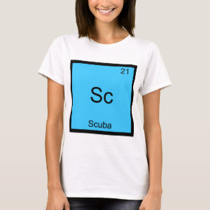 Sc - Scuba Lustiges Chemie-Element-Symbol-T-Shirt T-Shirt