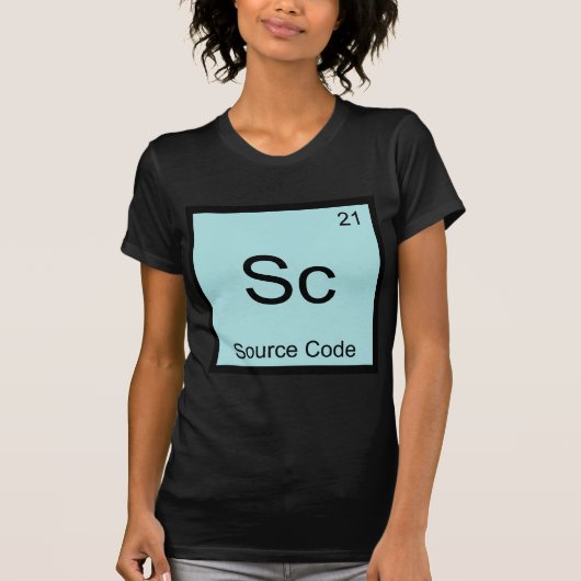 Sc - Source Code Funny Chemistry Element Symbol T T-Shirt (Vorderseite)