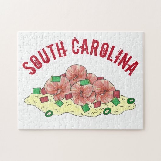 SC South Carolina Low Country Shrimp and Grits Puzzle (Horizontal)