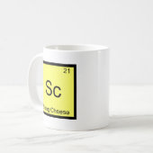 Sc - String Cheese Funny Chemistry Element Symbol Kaffeetasse (Vorderseite Links)