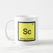 Sc - String Cheese Funny Chemistry Element Symbol Kaffeetasse (Links)