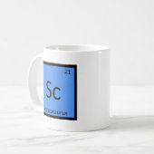 Sc - Styracosaurus Dinosaur Periodic Table Symbol Kaffeetasse (Vorderseite Links)