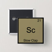 Sc - Symbol-T-Shirt für ein langatmiges Clap Funny Button (Vorne & Hinten)