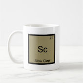 Sc - Symbol-T-Shirt für ein langatmiges Clap Funny Kaffeetasse (Links)