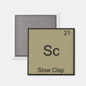 Sc - Symbol-T-Shirt für ein langatmiges Clap Funny Magnet (Vorderseite/Rückseite)