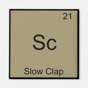 Sc - Symbol-T-Shirt für ein langatmiges Clap Funny Magnet