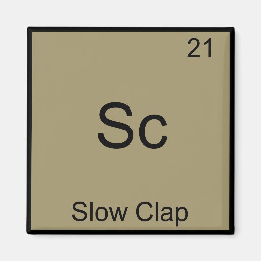 Sc - Symbol-T-Shirt für ein langatmiges Clap Funny Magnet (Vorne)