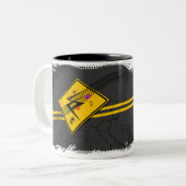 Sc-Verkehrsschild-Tasse Zweifarbige Tasse (Vorderseite Links)