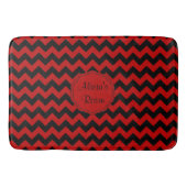 SC Zickzack Bath Mat-Red-Black Badematte (Vorderseite)
