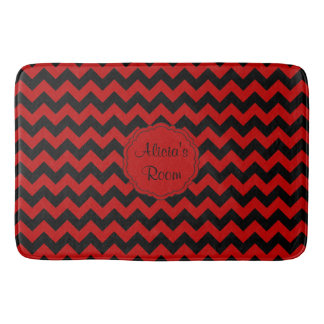 SC Zickzack Bath Mat-Red-Black Badematte
