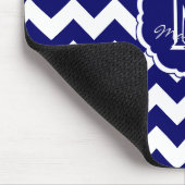 SC Zickzack Maus Pad Blue und White Dunkel Mousepad (Ecke)