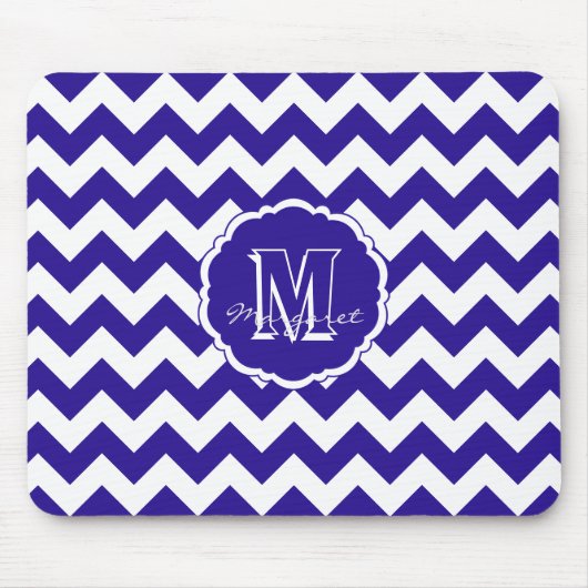 SC Zickzack Maus Pad Blue und White Light Mousepad (Vorne)