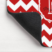 SC Zickzack Maus Pad Red und White Mousepad (Ecke)