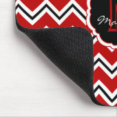SC Zickzack Maus Pad Red, White and Black Mousepad (Ecke)