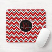SC Zickzack Maus Pad Red, White and Black Mousepad (Mit Mouse)
