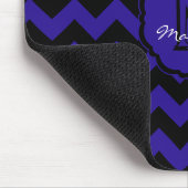 SC Zickzack Mouse Pad Blue und Black Mousepad (Ecke)