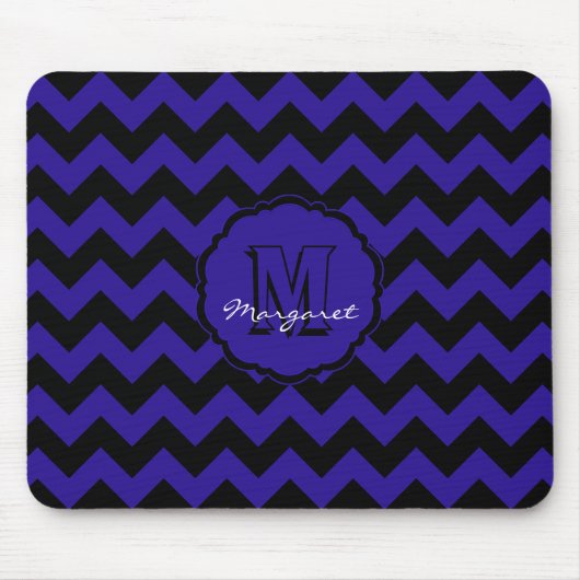 SC Zickzack Mouse Pad Blue und Black Mousepad (Vorne)