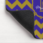 SC Zickzack Mouse Pad Blue und Gold Mousepad (Ecke)