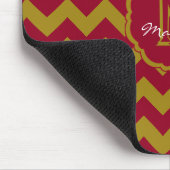 SC Zickzack Mouse Pad-Burgund und Gold Mousepad (Ecke)