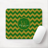 SC Zickzack Mouse Pad Green und Gold Mousepad (Mit Mouse)