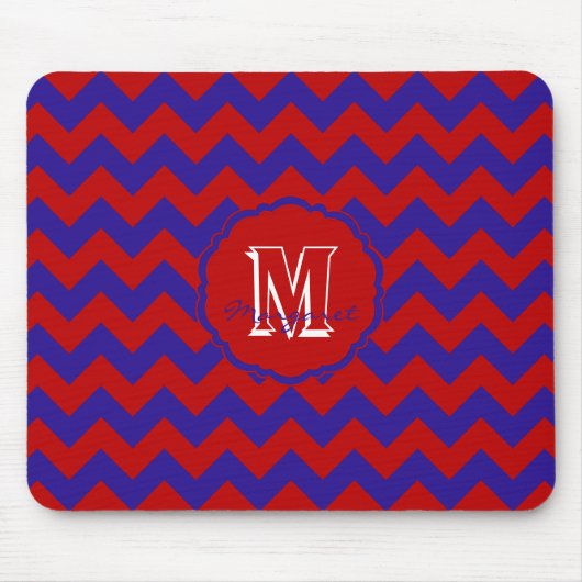 SC Zickzack Mouse Pad Red und Blue Mousepad (Vorne)