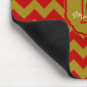 SC Zickzack Mouse Pad Red und Gold Mousepad (Ecke)