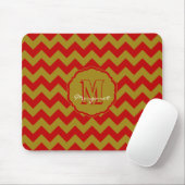 SC Zickzack Mouse Pad Red und Gold Mousepad (Mit Mouse)