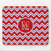SC Zickzack Mouse Pad Red, White and Blue Mousepad (Vorne)