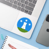SCA Caer Anterth Mawr Vinyl Sticker (Laptop mit iPhone)