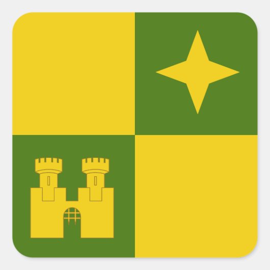 SCA Castle North Populace Abzeichen Quadratischer Aufkleber (Vorderseite)
