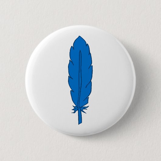 SCA Clan Blue Feather Button (Vorderseite)