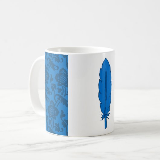 SCA Clan Blue Feather Coffee Tasse (Vorderseite Links)