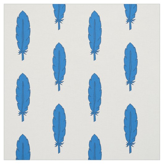 SCA Clan Blue Feather Fabric Stoff (Muster)