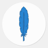 SCA Clan Blue Feather Runder Aufkleber (Vorderseite)