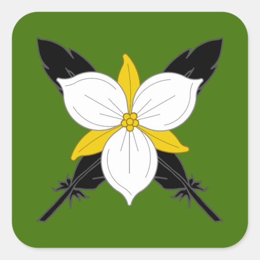 SCA Crows Gate Populace Abzeichen Quadratischer Aufkleber (Vorderseite)