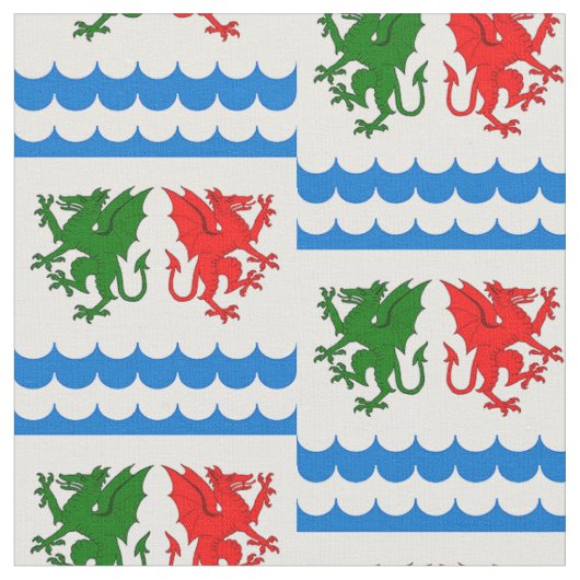 SCA Dragons Bay Populace Abzeichen Fabric Stoff (Nahaufnahme)