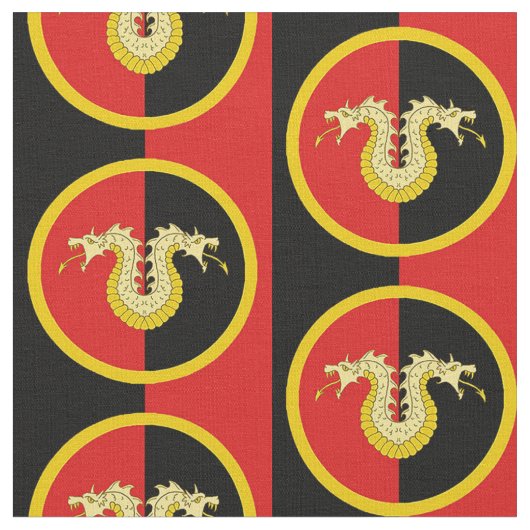SCA Dragon's Laire Populace-Abzeichen Stoff (Nahaufnahme)