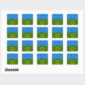 SCA Endless Hills Populace Abzeichen Quadratischer Aufkleber (Blatt)