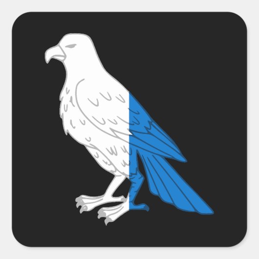SCA Falcon's Behalt Populace Abzeichen Quadratischer Aufkleber (Vorderseite)