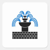 SCA Fontaine dans Sable Populace Abzeichen Quadratischer Aufkleber (Vorderseite)