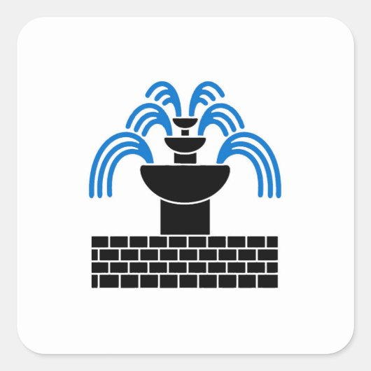 SCA Fontaine dans Sable Populace Abzeichen Quadratischer Aufkleber (Vorderseite)