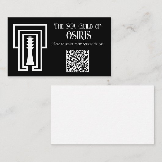 SCA Guild of Osiris Cards Visitenkarte (Vorne/Hinten)
