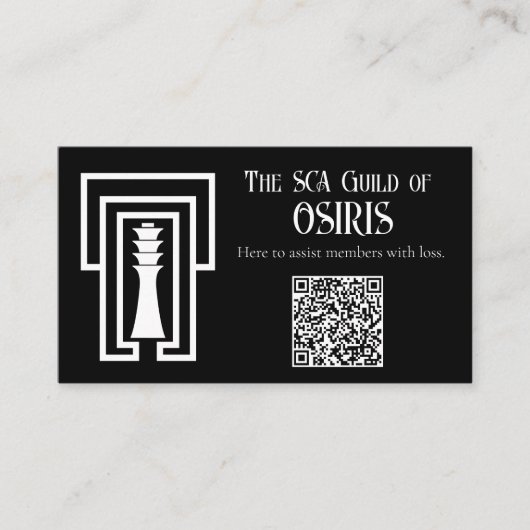 SCA Guild of Osiris Cards Visitenkarte (Vorderseite)