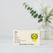 SCA Königreich der WestVisitenkarte Visitenkarte (Stehend Vorderseite)