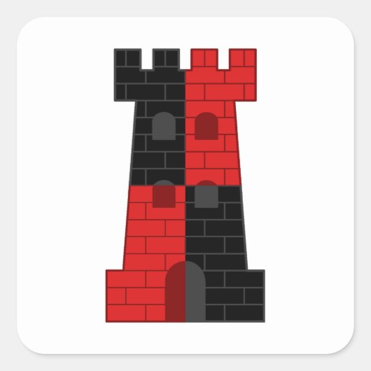 SCA Lonely Tower Populace Abzeichen Quadratischer Aufkleber (Vorderseite)