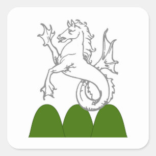 SCA Mountain Freehold Populace Abzeichen Quadratischer Aufkleber