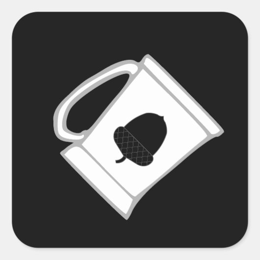 SCA Mugmort Populace Abzeichen Square Sticker (Vorderseite)